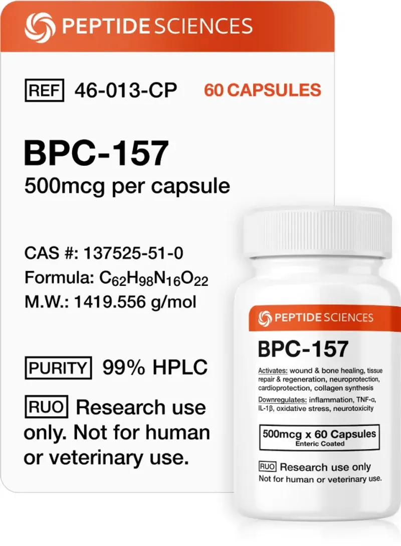 BPC 157 500mcg (60 cápsulas)