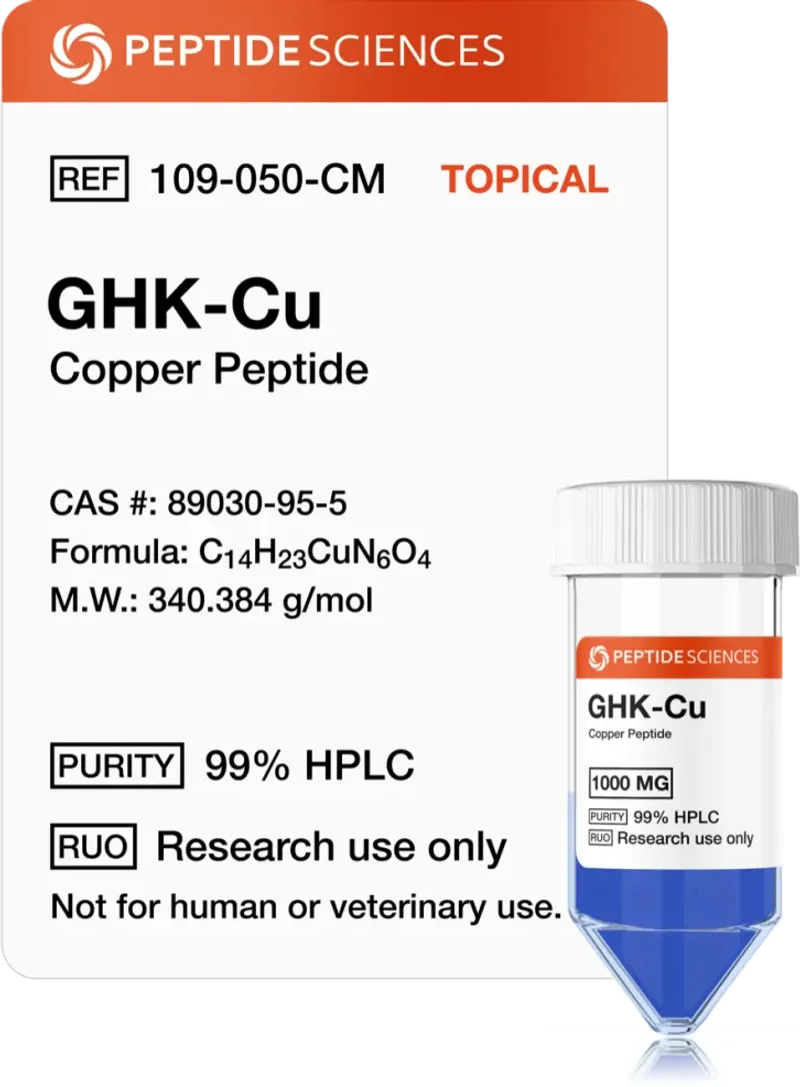 GHK-Cu 1grama (Peptídeo de cobre) (1000mg) (Tópico)