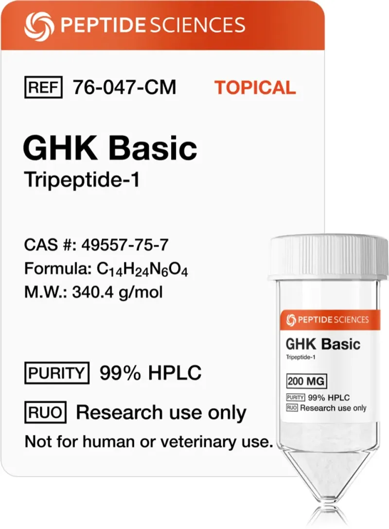  GHK Básico 200mg (Tripeptídeo-1) (Tópico)