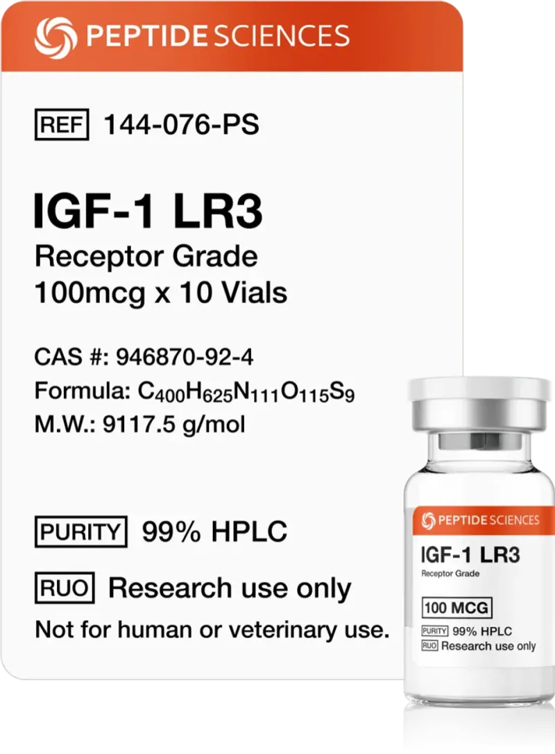  IGF-1 LR3 (Grau Receptor) 100mcg x 10 Frascos