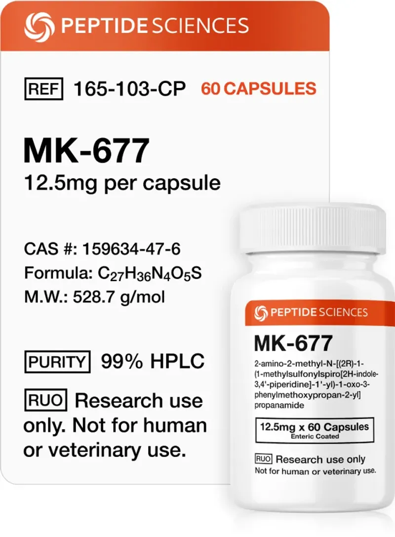 MK-677 (Ibutamoren) 12.5mg (60 Cápsulas)